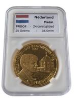 Nederland Penning Willem Alexander Verguld 38.5mm, Postzegels en Munten, Munten | Nederland, Ophalen of Verzenden, Koningin Beatrix