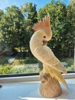 Albast beeld kaketoe papegaai, Ophalen, Gebruikt, Vogel, Beeldje of Figuurtje