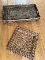 Rotan Onderzetter 30,5x30,5 cm en dienblad 55,5x31,5 cm, Ophalen, Zo goed als nieuw