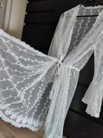 Wit kant kimono vest l Ibiza chique geborduurd kant, Ophalen of Verzenden, Zo goed als nieuw, Maat 42/44 (L), Wit