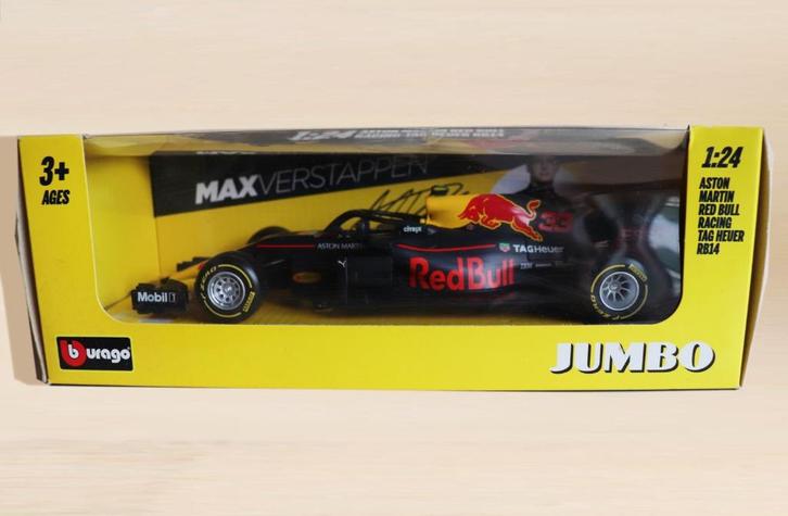 Jumbo max Verstappen Redbull RB 14- 2018 limited edition, Hobby en Vrije tijd, Modelauto's | 1:24, Zo goed als nieuw, Auto, Bburago