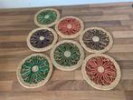 Rotan onderzetters | Sisal raffia | 7 st, Ophalen of Verzenden, Huis en Inrichting
