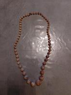 Vintage Kralen Ketting, Sieraden, Tassen en Uiterlijk, Kettingen, Ophalen, Gebruikt, Beige, Steen of Mineraal