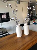 Nieuw 2x leuke vaas met decoratie, Huis en Inrichting, Woonaccessoires | Vazen, Overige kleuren, Nieuw, Ophalen of Verzenden, Glas