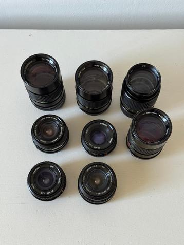 Set van 8 mooie Vivitar Prime Vintage Lenzen  beschikbaar voor biedingen
