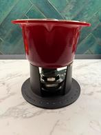 Le creuset  fondue cerise gietijzer, Ophalen, Zo goed als nieuw, Brander, Fondueset