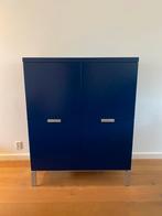 Massieve Kast voor drank servies en glazen, Ophalen, Gebruikt, 100 tot 150 cm, Minder dan 150 cm