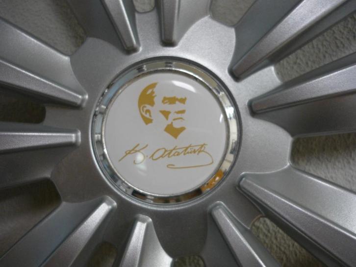 Ataturk naafstickers doming caravan en camper 3D, Gel, Verzamelen, Stickers, Nieuw, Overige typen, Verzenden