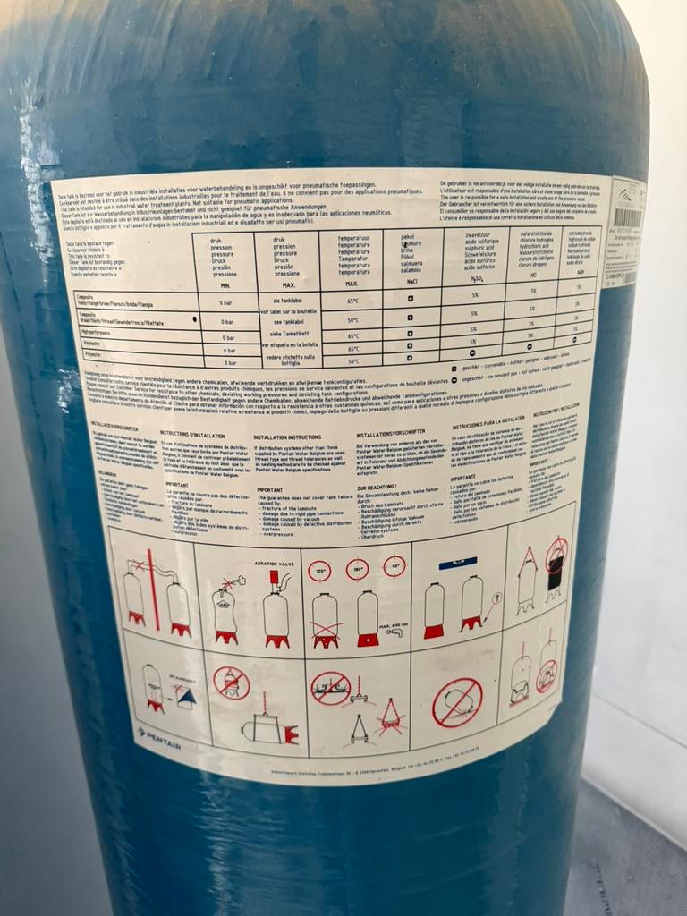 Groot filtervat / drukvat Pentair 252L – nieuw (overjarig), Ophalen, Zo goed als nieuw
