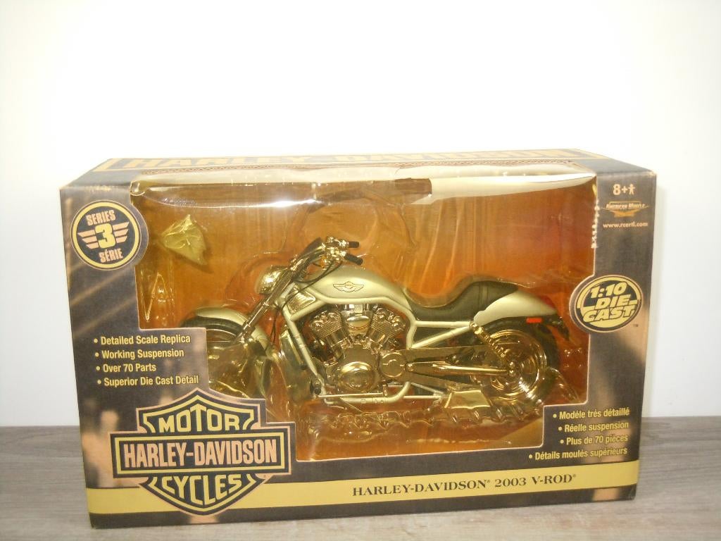 Harley Davidson V-Rod 2003 - Ertl Racing Champions - 1:10, Duitsland, Verzenden, Zo goed als nieuw, 1:9 t/m 1:12