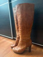 Mooie bruine / cognac Sacha leren laarzen maat 39, Kleding | Dames, Schoenen, Ophalen of Verzenden, Zo goed als nieuw, Bruin, Hoge laarzen