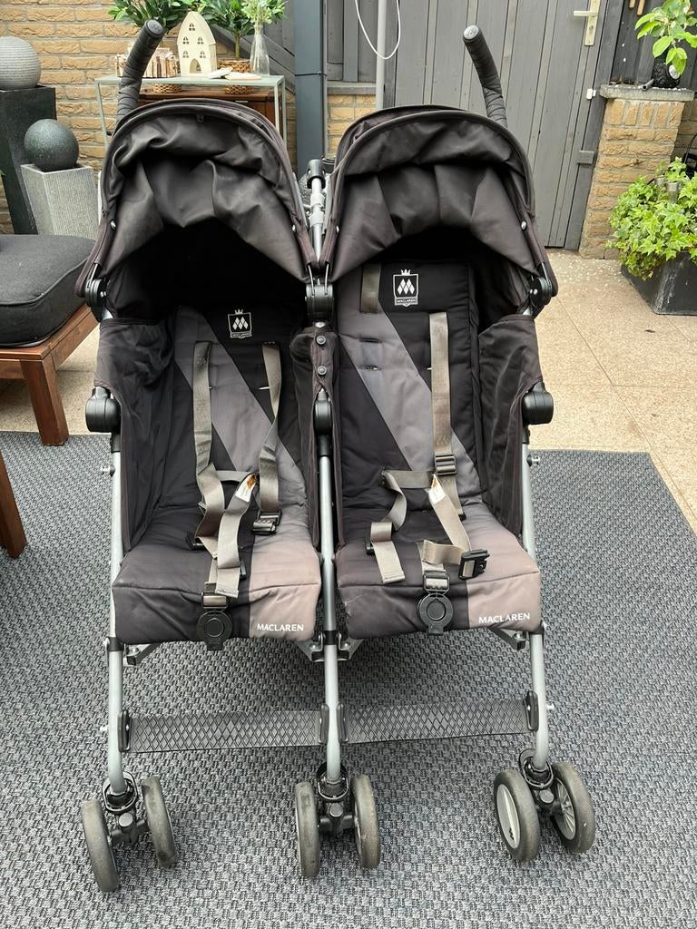 Tweeling buggy MacLaren, Ophalen, Gebruikt, Maclaren, Verstelbare rugleuning