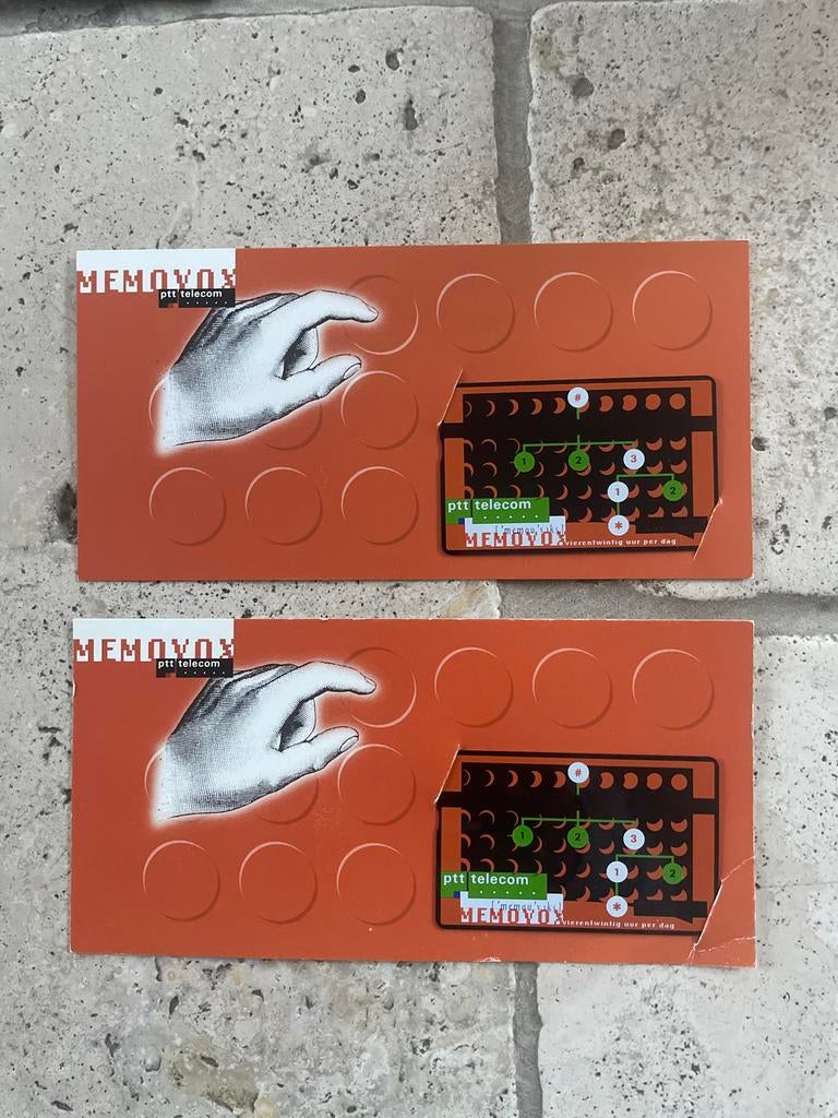 PTT Telecom Telefoonkaarten - Memovox (2 stuks), Verzamelen, Ophalen of Verzenden, Nederland