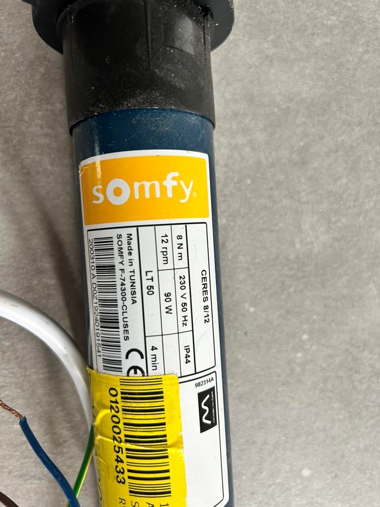 Motor rolluik, Ophalen, Zo goed als nieuw, Wit, Minder dan 100 cm