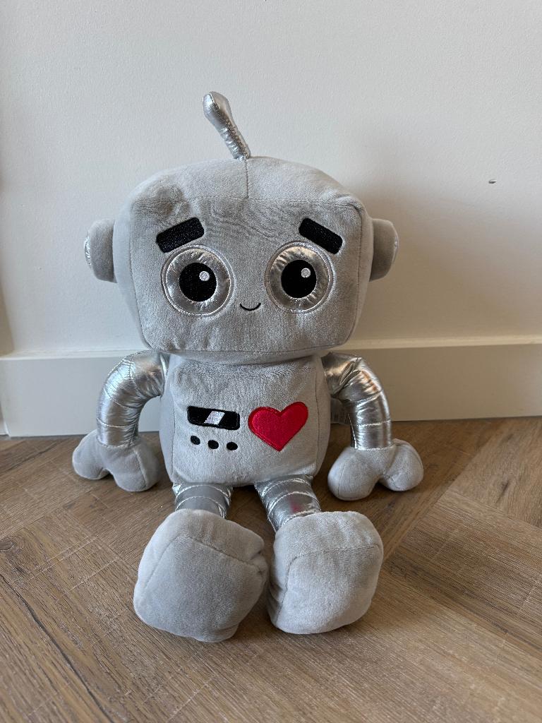 ZGAN grijs robot knuffel H&M Home speelgoed dier spelen, Overige karakters, Overige typen, Grijs, Ophalen of Verzenden