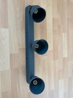 Ikea Hektar lamp met drie spots donkergrijs (plafrondrail), Ophalen, Gebruikt, Metaal