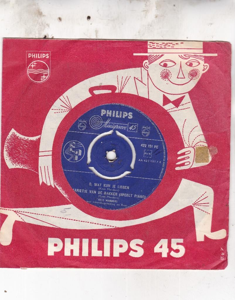 Kees Manders ( E.P. 1958 ), Ophalen of Verzenden, Gebruikt, Overige formaten, Levenslied of Smartlap