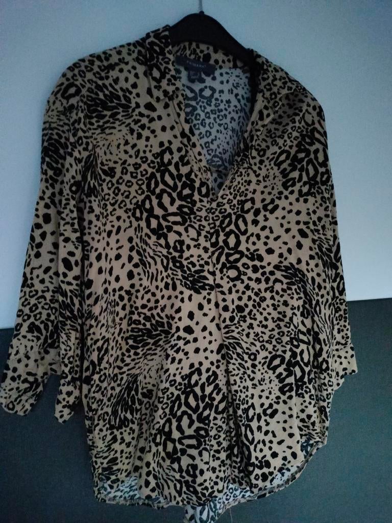 Luipaardprint Blouse Maat M, Primark, Beige, Ophalen of Verzenden, Maat 36 (S)