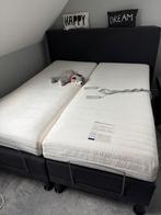 Boxspring Auping 160x200 met elektrische lattenbodem, Verstelbaar, Zwart, Tweepersoons, Ophalen of Verzenden