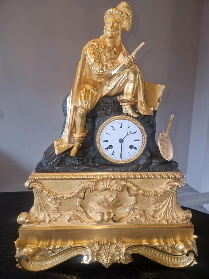 Antieke Franse pendule klok Michelangelo Buonarroti, Antiek en Kunst, Antiek | Klokken, Ophalen