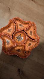 Decoratieve schaal/serveerschaal - Oranje met patroon, Ophalen, Gebruikt, Keramiek, Schaal of Schalen