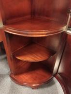 Mahoniehouten hoekkast in Nieuwstaat, Minder dan 50 cm, Met deur(en), Ophalen of Verzenden, Zo goed als nieuw