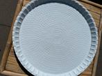 Metalen dienblad schaal wit rond, Ophalen, Gebruikt, Rond, Metaal