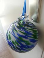 Oude murano heksenbol / heksenbal blauw groen, Antiek en Kunst, Ophalen of Verzenden