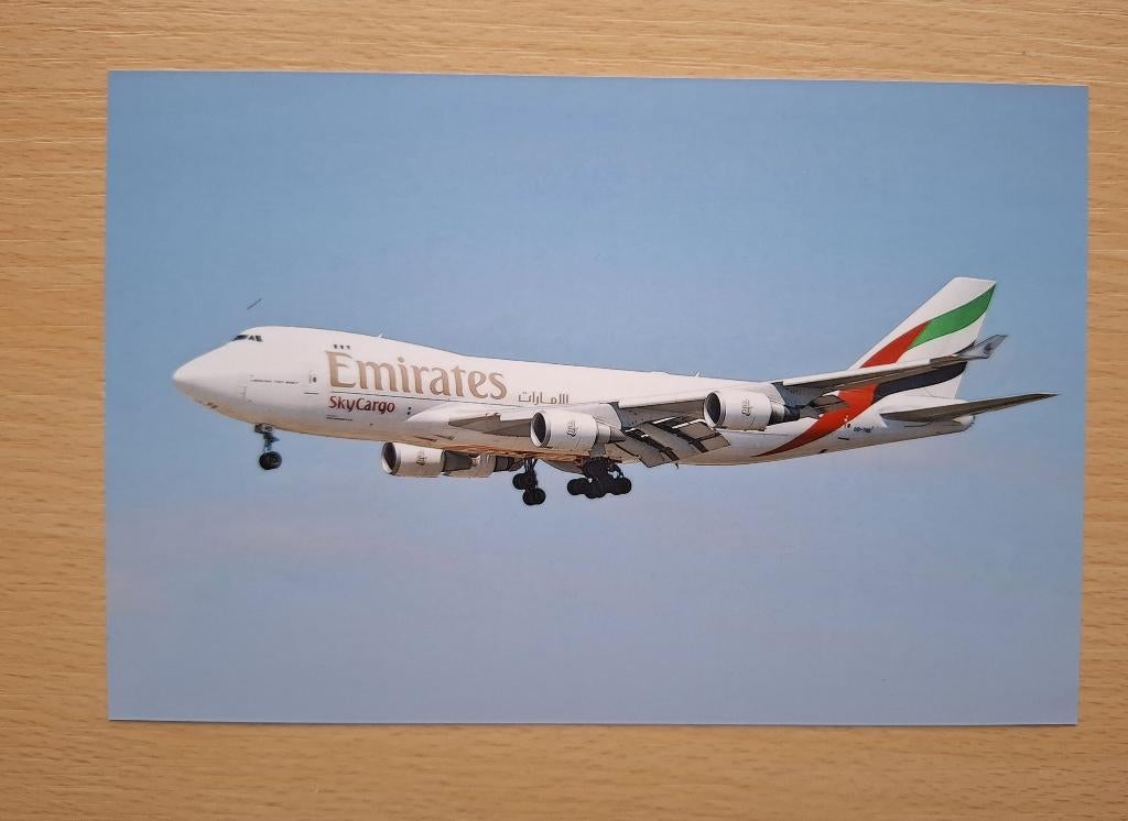 foto van Boeing Emirates, Verzamelen, Luchtvaart en Vliegtuigspotten, Verzenden, Nieuw, Kaart, Foto of Prent