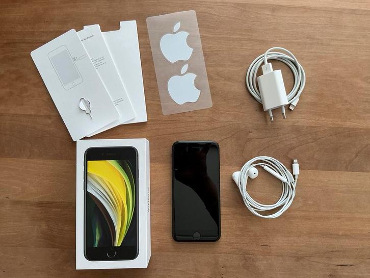 Apple IPhone SE 2020 zwart 128GB, Telecommunicatie, Mobiele telefoons | Apple iPhone, Zo goed als nieuw, 128 GB, Zonder abonnement