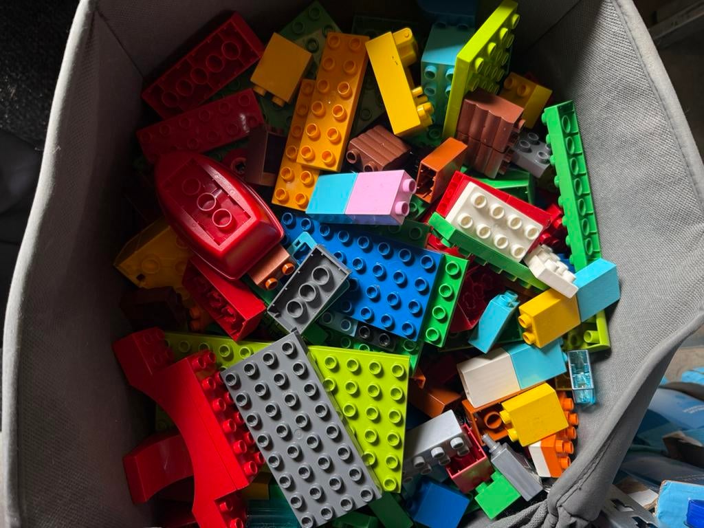 Grote LEGO Duplo collectie met trein, dieren en kranen, Kinderen en Baby's, Speelgoed | Duplo en Lego, Inclusief minifiguren, Ophalen of Verzenden