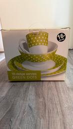 16-delig servies met groene stippen, Ophalen, Keramiek, Nieuw, Overige stijlen