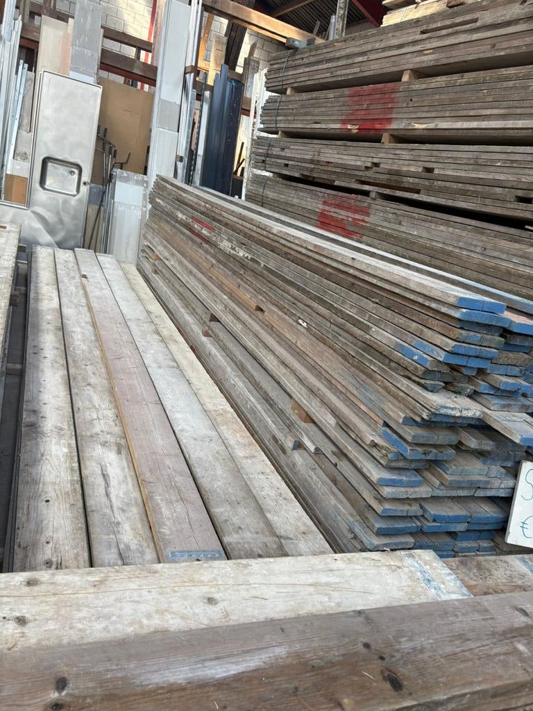 OUTLET GEBRUIKTE STEIGERPLANKEN, Ophalen, Nieuw, 250 cm of meer, Planken