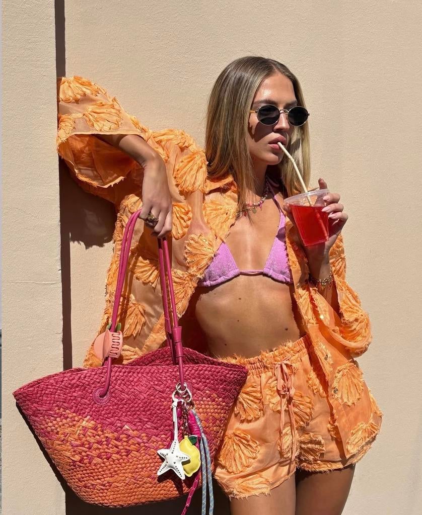 Co-ord set Loavies summer, Ophalen of Verzenden, Nieuw, Maat 38/40 (M), Oranje