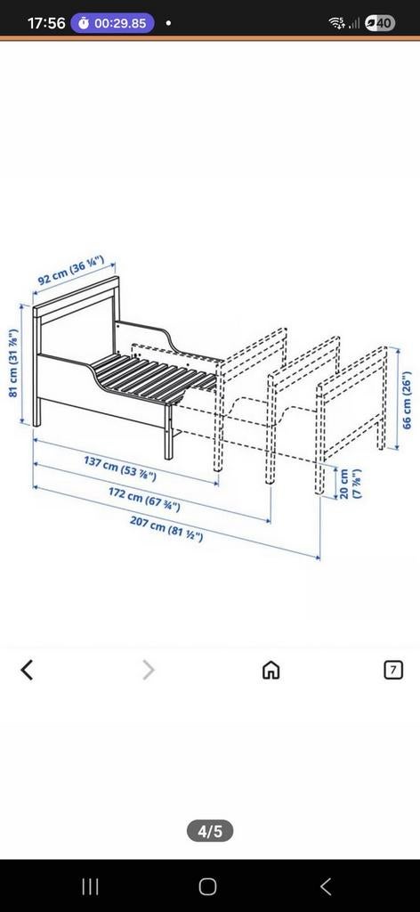 Meegroeiend bed, open kast, lamp en speelgoed, Kinderen en Baby's, Kinderkamer | Bedden, Zo goed als nieuw, 180 cm of meer, 85 tot 100 cm