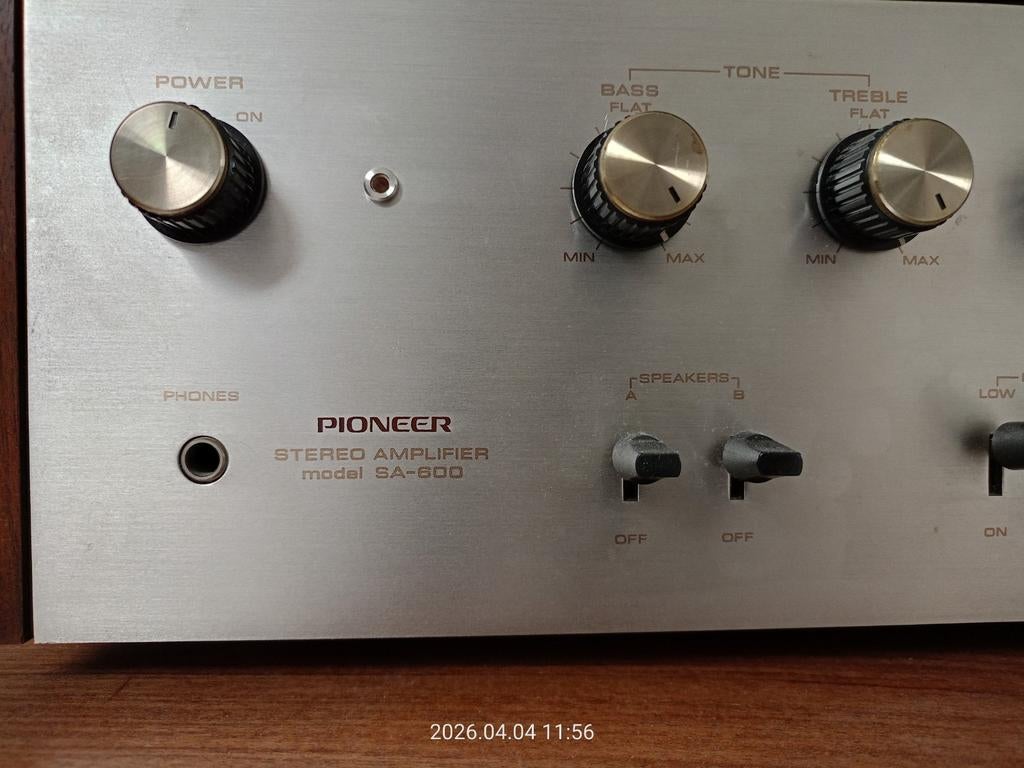 Pioneer SA-600 Stereo Versterker - Vintage Audio, Gebruikt, Ophalen of Verzenden, Pioneer, Minder dan 60 watt