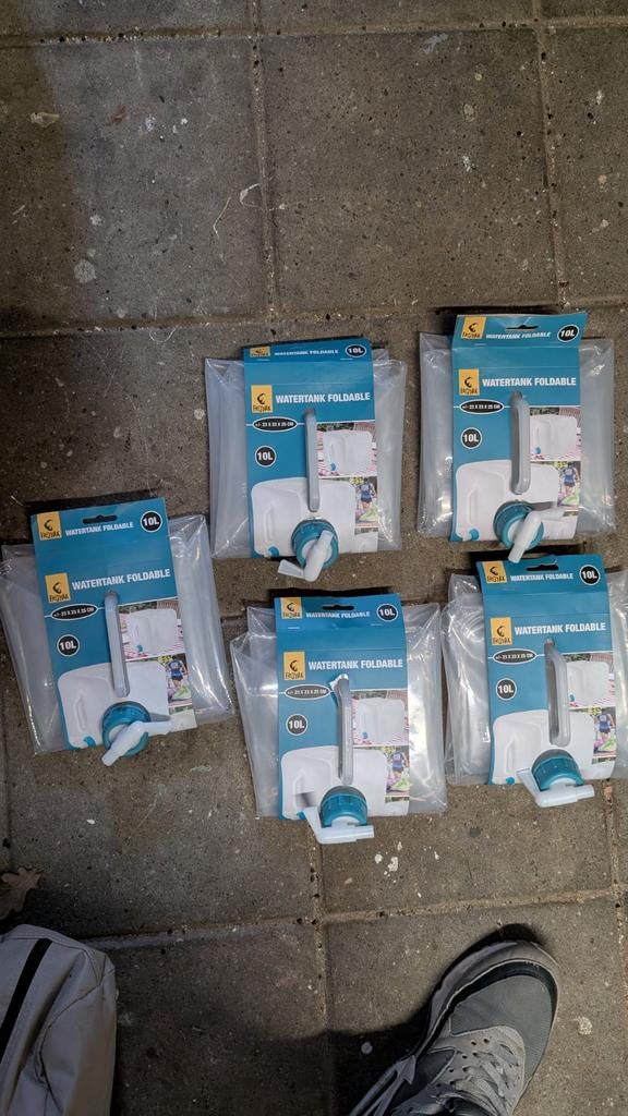 Froyak opvouwbare waterzakken 10 liter, 5 stuks, Caravans en Kamperen, Ophalen of Verzenden, Nieuw