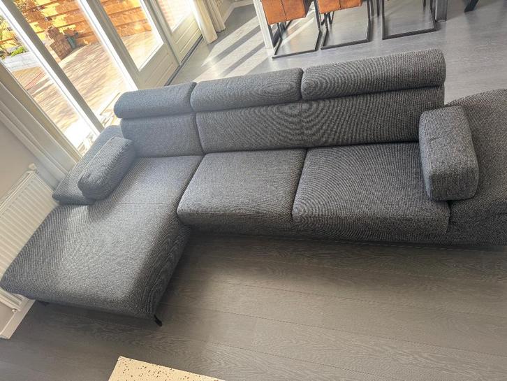 Montel bank met chaise longue, Huis en Inrichting, Banken | Sofa's en Chaises Longues, Gebruikt, Driepersoons, 250 tot 300 cm