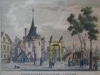 gravure kleur Schreierstoren Amsterdam, ophaalbrug Bendorp, Antiek en Kunst, Kunst | Etsen en Gravures, Verzenden