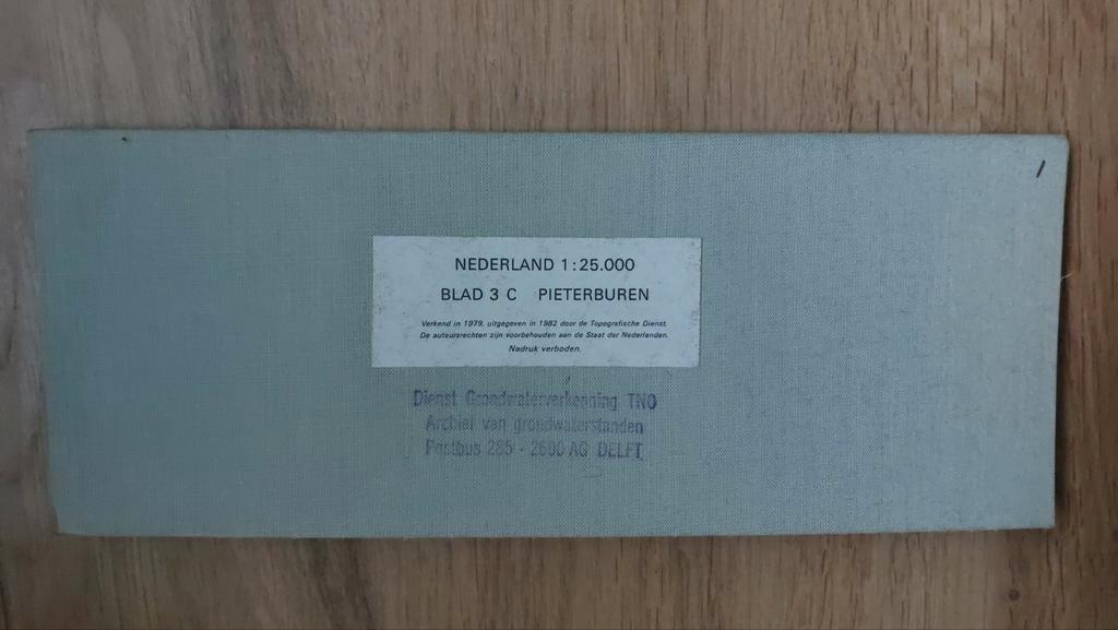 3C / Pieterburen Eenrum Baflo Kloosterburen Stafkaart 1982, Ophalen of Verzenden, 1800 tot 2000, Landkaart, Zo goed als nieuw