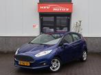 Ford Fiesta 1.0 EcoBoost Titanium navi LM automaat, Auto's, Euro 5, 101 pk, Blauw, Origineel Nederlands