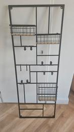 Zwart wandrek 50x150 cm met mandjes en clips, Ophalen of Verzenden, Gebruikt
