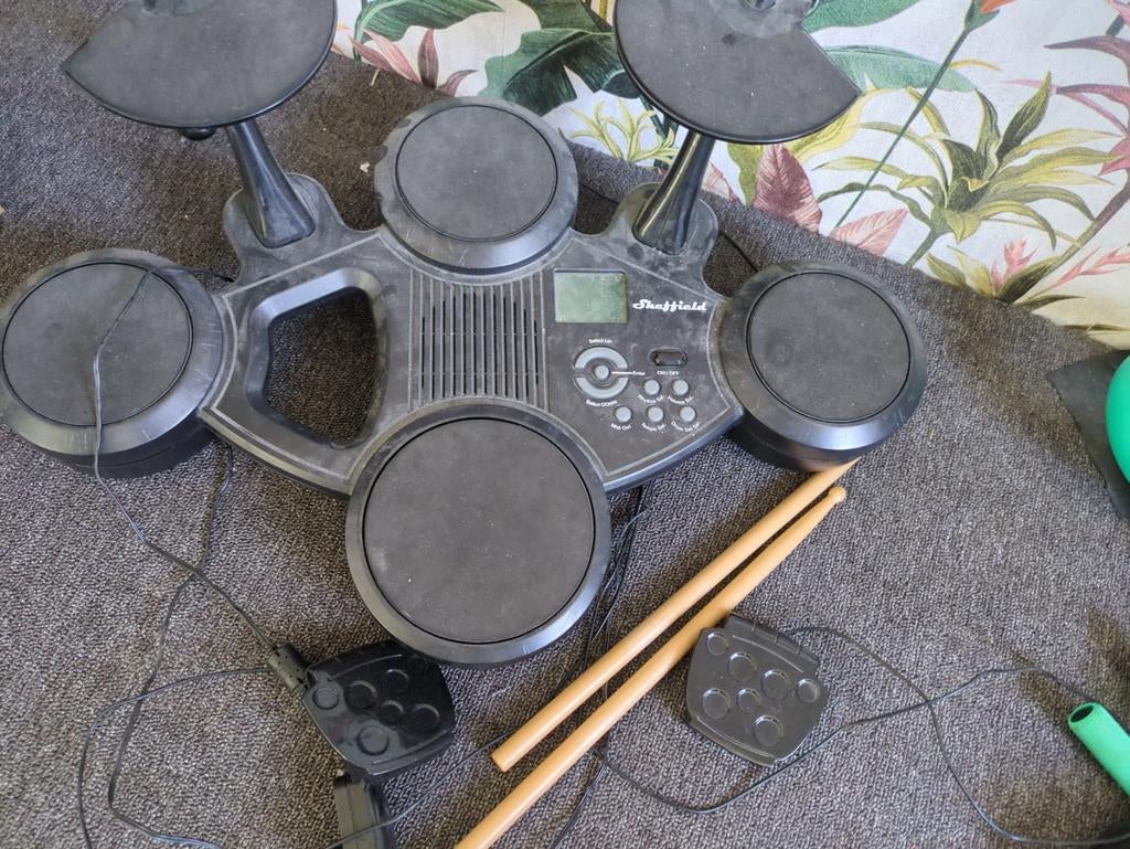 Sheffield Elektronisch Drumstel met Pedalen en Stokken, Muziek en Instrumenten, Ophalen, Gebruikt, Overige merken, Elektronisch