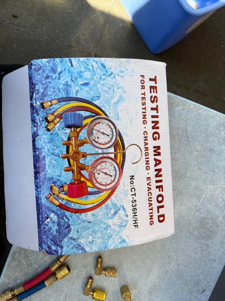 Manifoldmeter set voor airco en koelsystemen, Doe-het-zelf en Verbouw, Gereedschap | Handgereedschap, Nieuw, Ophalen of Verzenden