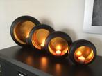 Marrakech round candles black/gold S,M,L of XL Nieuw!, Ophalen of Verzenden, Metaal, Overige kleuren, Nieuw
