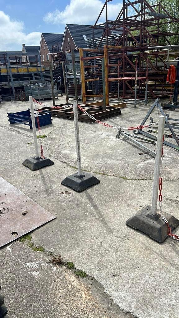 Afzetpaaltjes met zware voet - visuele afzetting, Ophalen of Verzenden, Gebruikt, Minder dan 180 cm, Overige typen