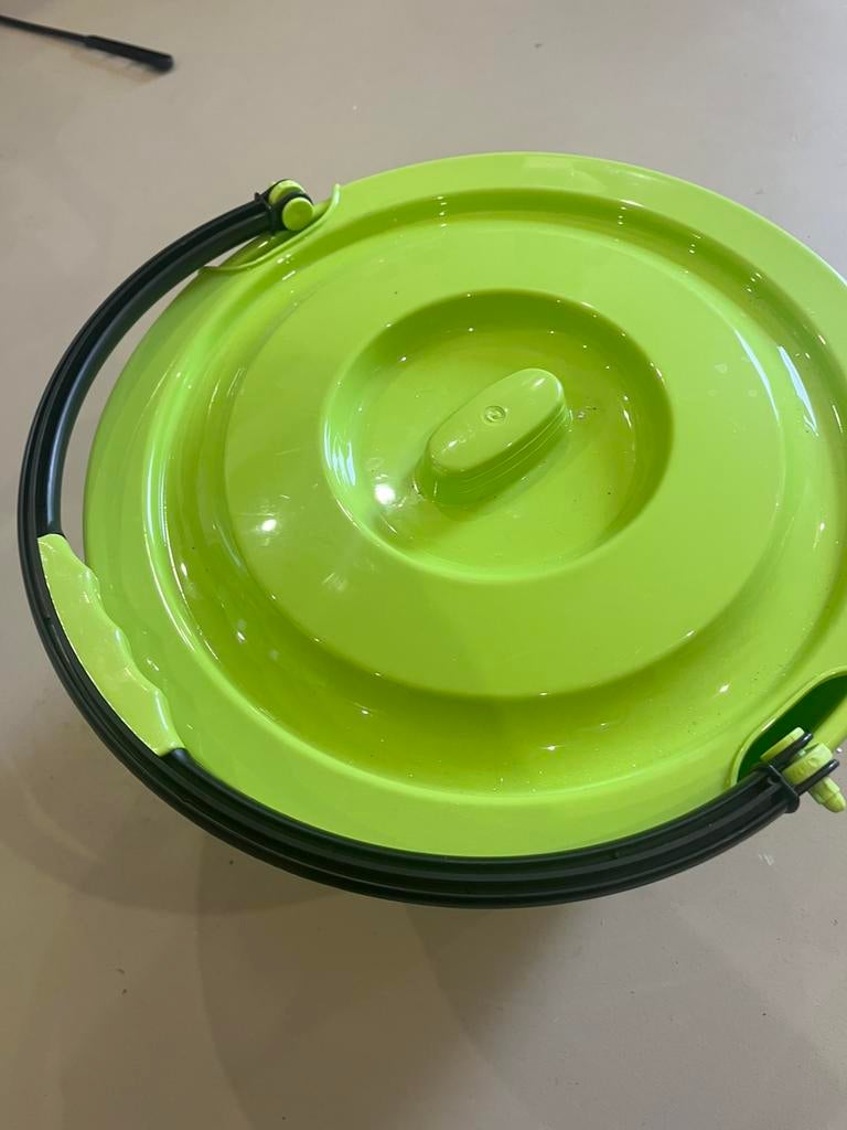 Camping emmer met deksel groen nieuw, Ophalen of Verzenden, Nieuw