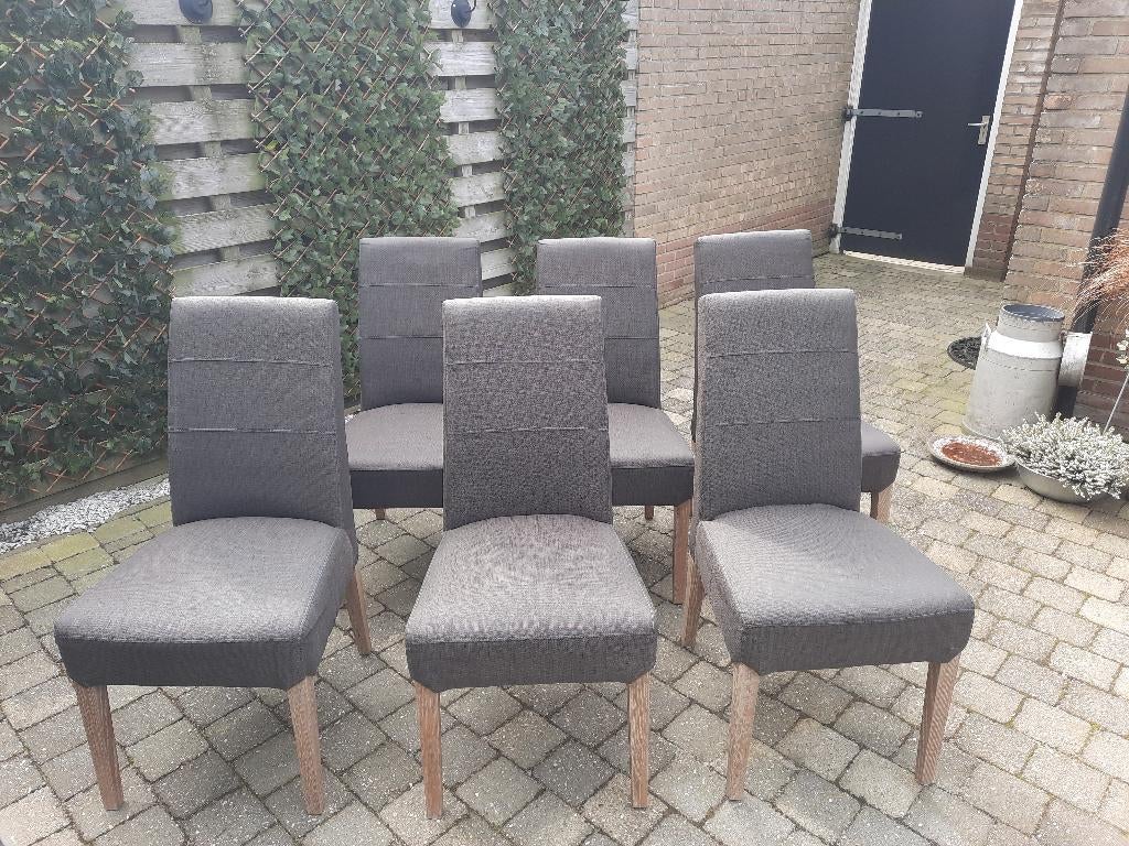 Eetkamerstoelen 6 stuks, Huis en Inrichting, Stoelen, Ophalen, Gebruikt, Vijf, Zes of meer stoelen, Stof