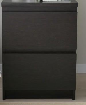 Ladekastje / bedkastje Malm Ikea 2 lades zgan, Ophalen, Zo goed als nieuw