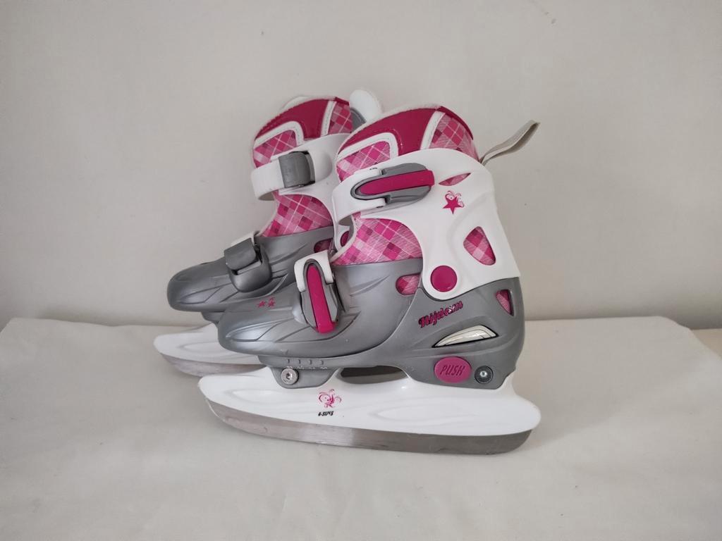 S651 Nijdam Verstelbare IJshockeyschaatsen 30-33, Sport en Fitness, Schaatsen, Gebruikt, Leerdam, Ophalen of Verzenden, Onbekend